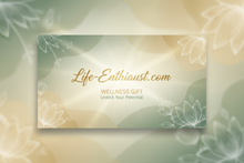 Life Enthusiast Gift Card Design