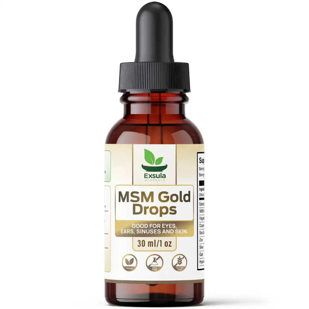 Exsula Minerals MSM Gold Drops (30ml/1oz)