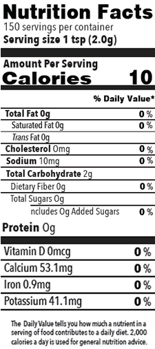 Exsula Superfoods, Moringa Oleifera Powder Nutrition Facts