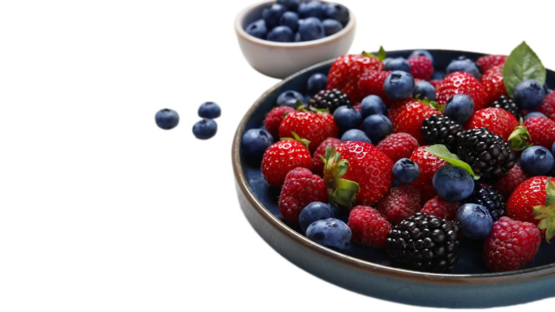 bowls of mixed berries