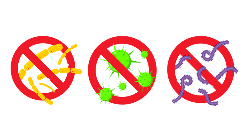 no symbol for killing germs