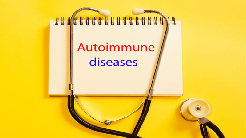 Autoimmune Diseases spelled on clipboard