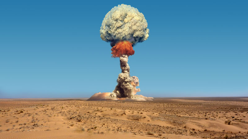 nuclear explosion, mushroom cloud