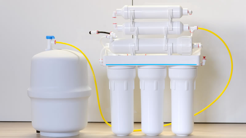Water filter system for reverse osmosis or distilled water
